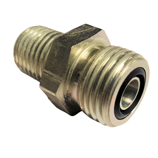~6 O-RING FACE SEAL TO 1/4" NPT FITTING (STOCK OIL LINE 24V/COMMON RAIL TO 1/4NPT ADAPTOR)