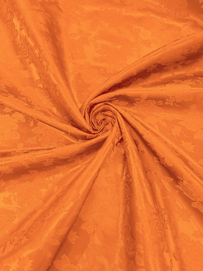 Big Rose Jacquard Satin 58" Wide| New Creations Fabric & Foam Inc.