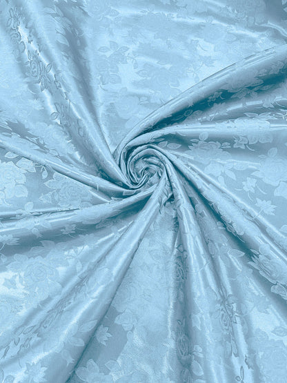 Big Rose Jacquard Satin 58" Wide| New Creations Fabric & Foam Inc.