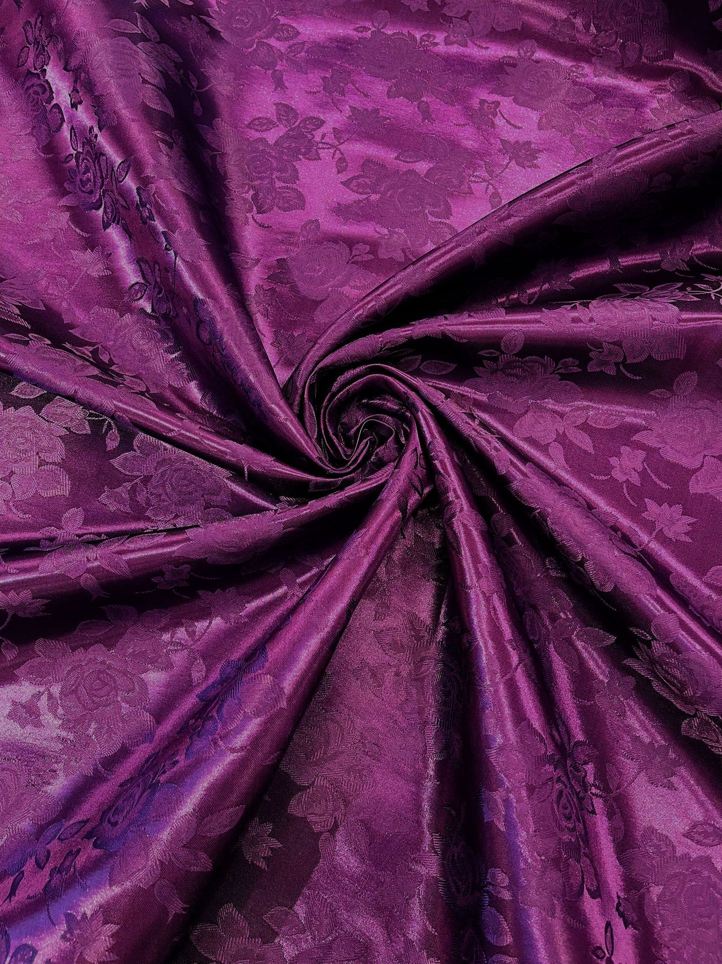 Big Rose Jacquard Satin 58" Wide| New Creations Fabric & Foam Inc.