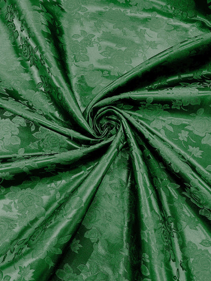 Big Rose Jacquard Satin 58" Wide| New Creations Fabric & Foam Inc.