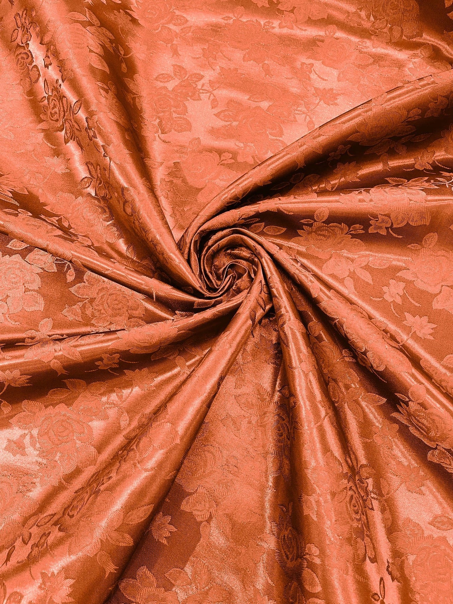 Big Rose Jacquard Satin 58" Wide| New Creations Fabric & Foam Inc.