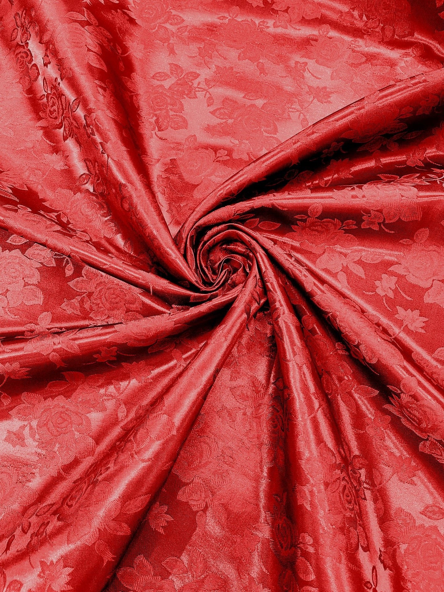 Big Rose Jacquard Satin 58" Wide| New Creations Fabric & Foam Inc.