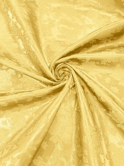 Big Rose Jacquard Satin 58" Wide| New Creations Fabric & Foam Inc.