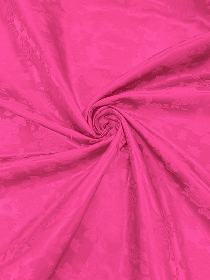 Big Rose Jacquard Satin 58" Wide| New Creations Fabric & Foam Inc.