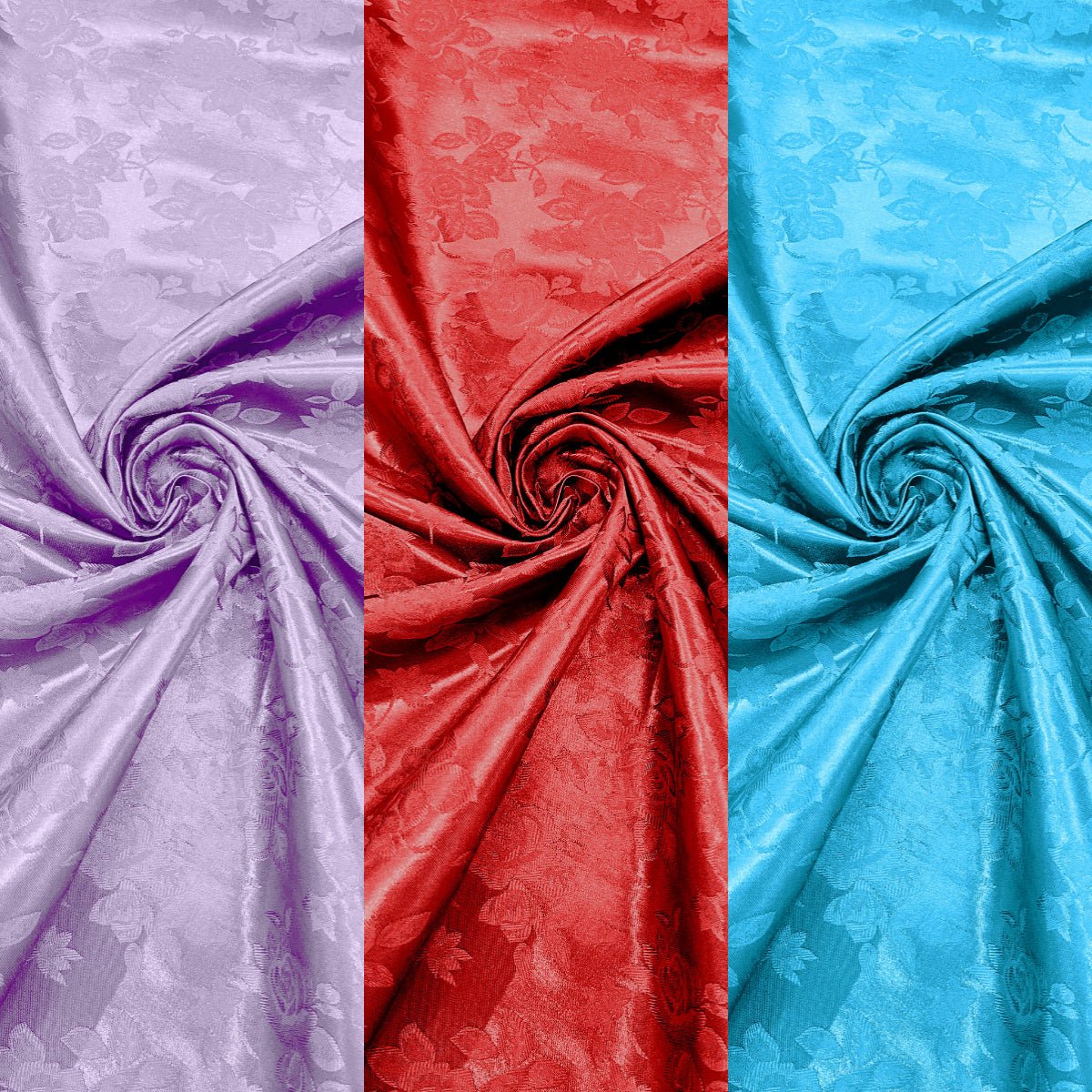 Big Rose Jacquard Satin 58" Wide| New Creations Fabric & Foam Inc.