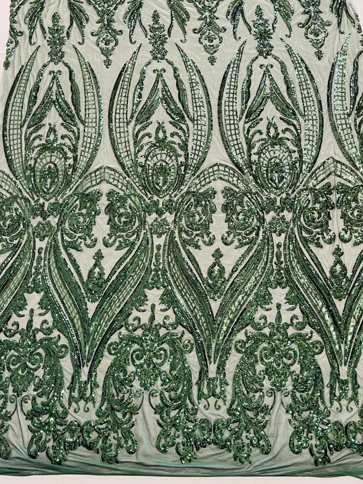 Big Sequin Damask Fabric 54” Wide| New Creations Fabric & Foam Inc.