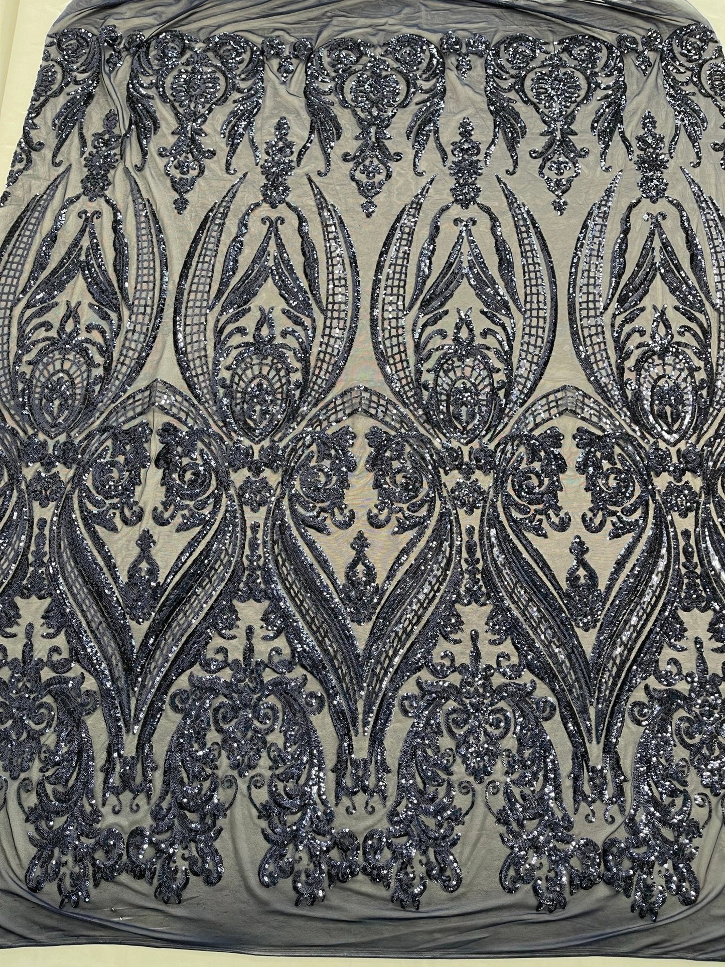 Big Sequin Damask Fabric 54” Wide| New Creations Fabric & Foam Inc.