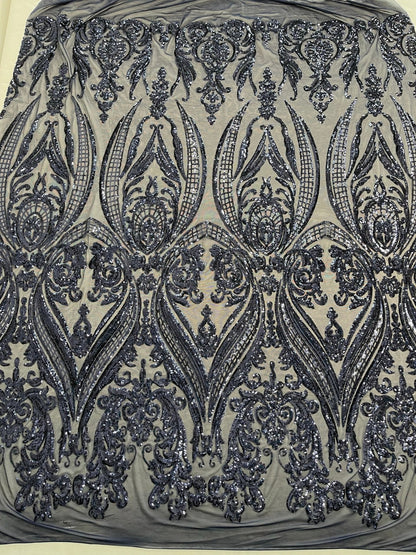 Big Sequin Damask Fabric 54” Wide| New Creations Fabric & Foam Inc.