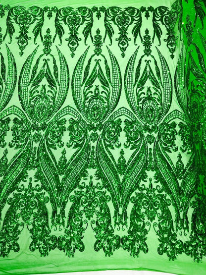 Big Sequin Damask Fabric 54” Wide| New Creations Fabric & Foam Inc.