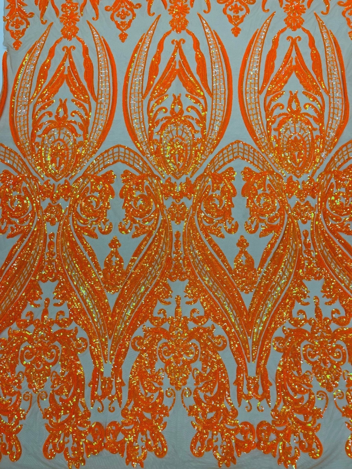Big Sequin Damask Fabric 54” Wide| New Creations Fabric & Foam Inc.