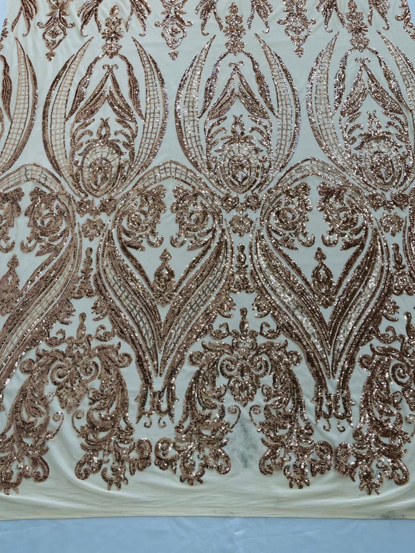 Big Sequin Damask Fabric 54” Wide| New Creations Fabric & Foam Inc.