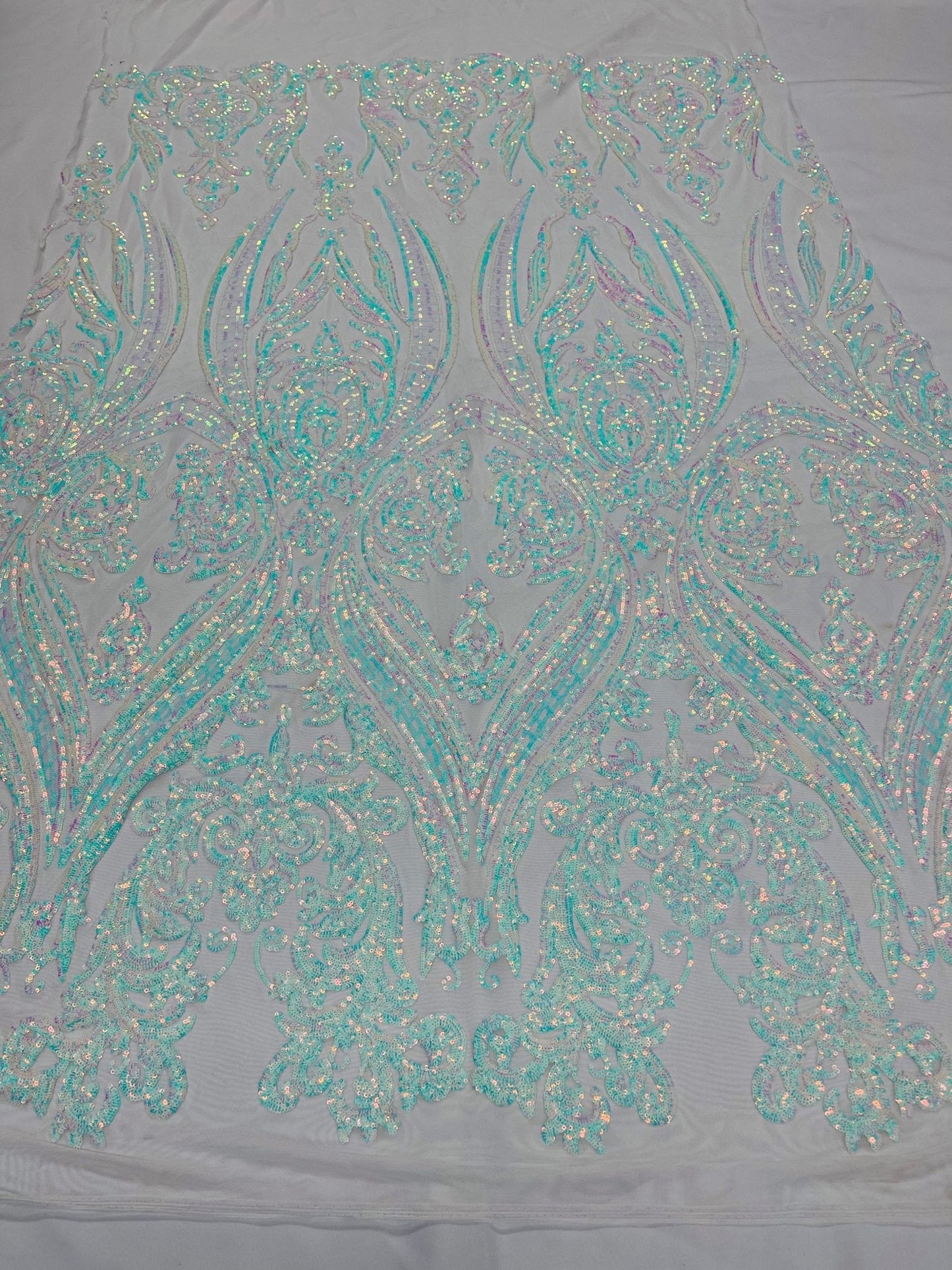 Big Sequin Damask Fabric 54” Wide| New Creations Fabric & Foam Inc.