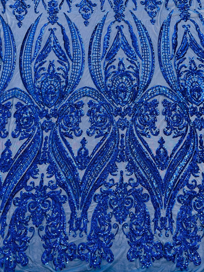 Big Sequin Damask Fabric 54” Wide| New Creations Fabric & Foam Inc.