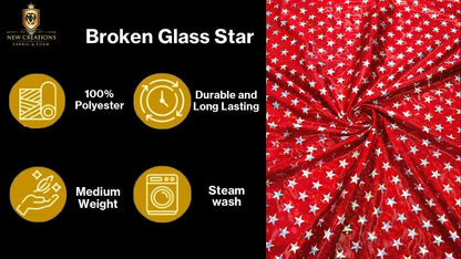 Brocken Glass Star Spandex 58” Wide| New Creations Fabric & Foam Inc.