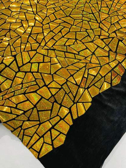 Broken Glass Sequin Velvet 58" Wide| New Creations Fabric & Foam Inc.