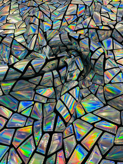 Broken Glass Sequin Velvet 58" Wide| New Creations Fabric & Foam Inc.