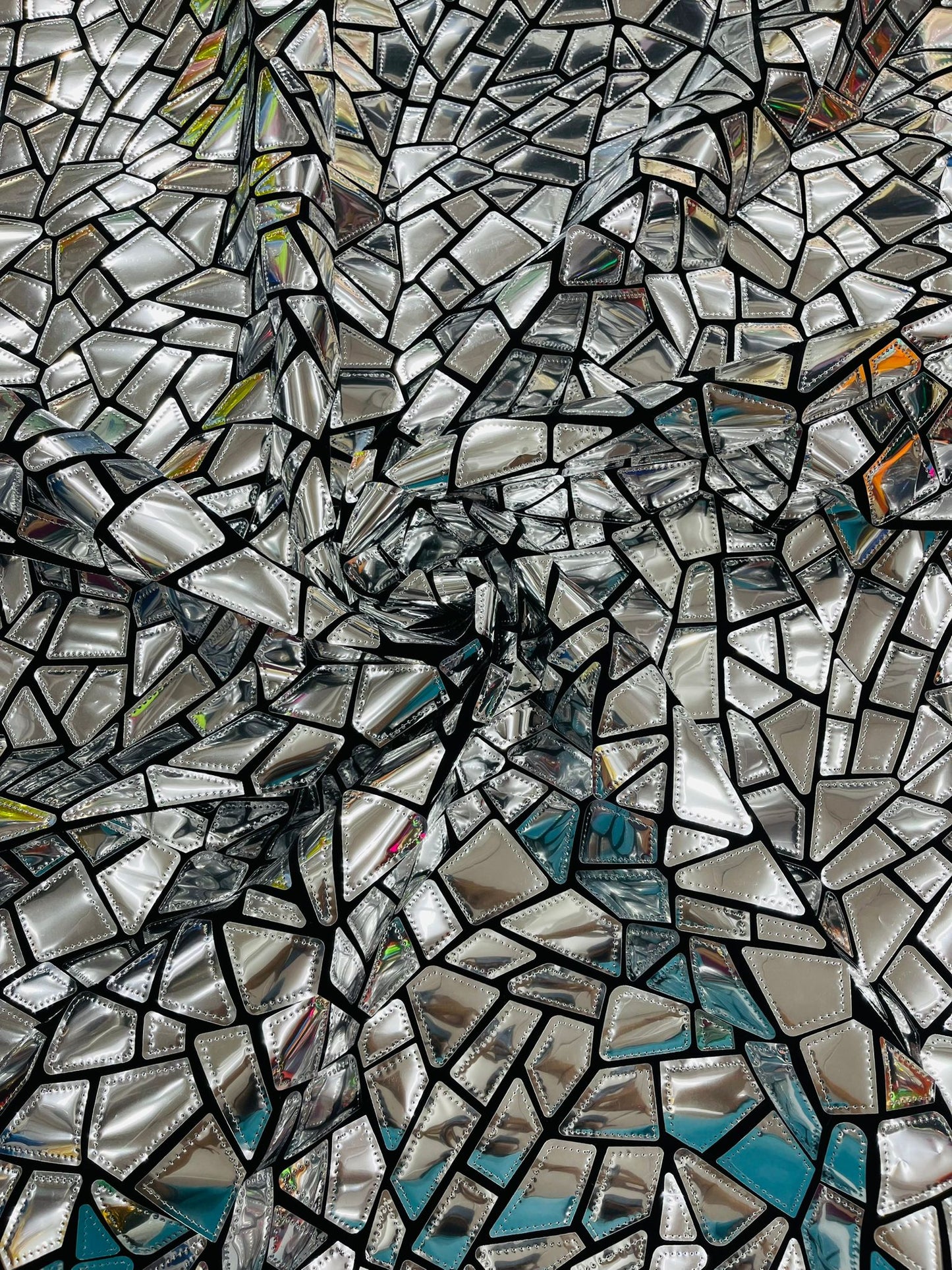 Broken Glass Sequin Velvet 58" Wide| New Creations Fabric & Foam Inc.