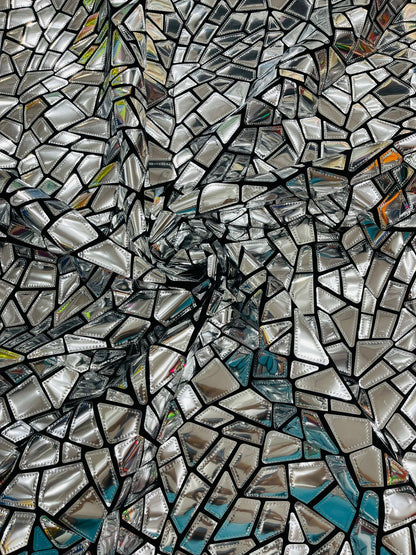 Broken Glass Sequin Velvet 58" Wide| New Creations Fabric & Foam Inc.