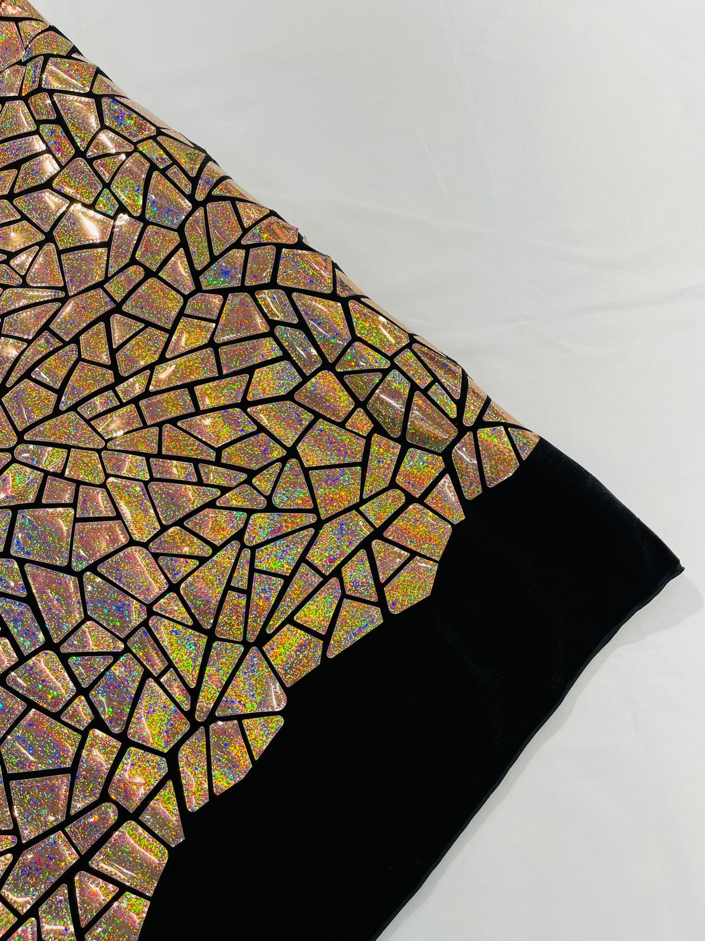 Broken Glass Sequin Velvet 58" Wide| New Creations Fabric & Foam Inc.