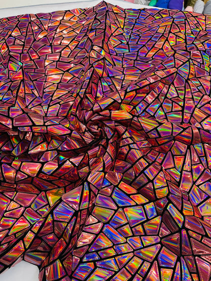Broken Glass Sequin Velvet 58" Wide| New Creations Fabric & Foam Inc.