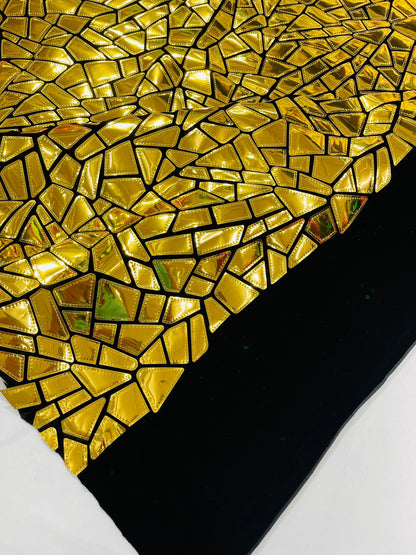 Broken Glass Sequin Velvet 58" Wide| New Creations Fabric & Foam Inc.