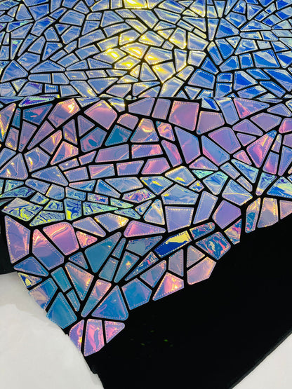 Broken Glass Sequin Velvet 58" Wide| New Creations Fabric & Foam Inc.