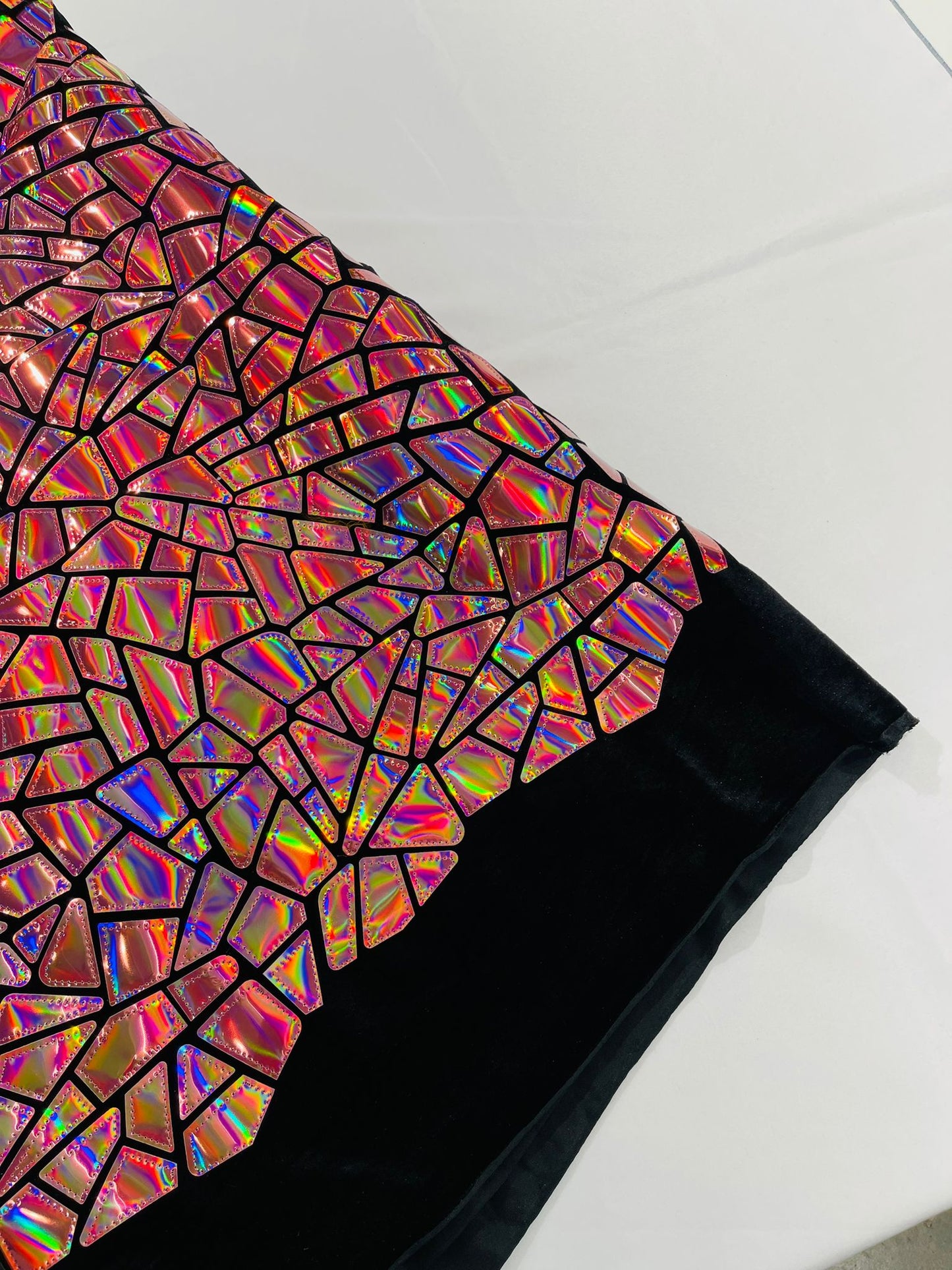 Broken Glass Sequin Velvet 58" Wide| New Creations Fabric & Foam Inc.
