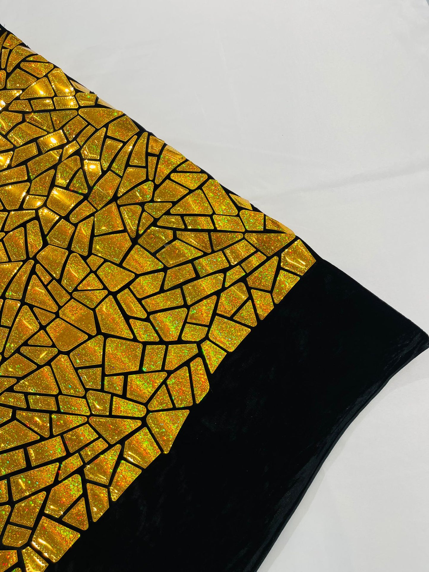 Broken Glass Sequin Velvet 58" Wide| New Creations Fabric & Foam Inc.