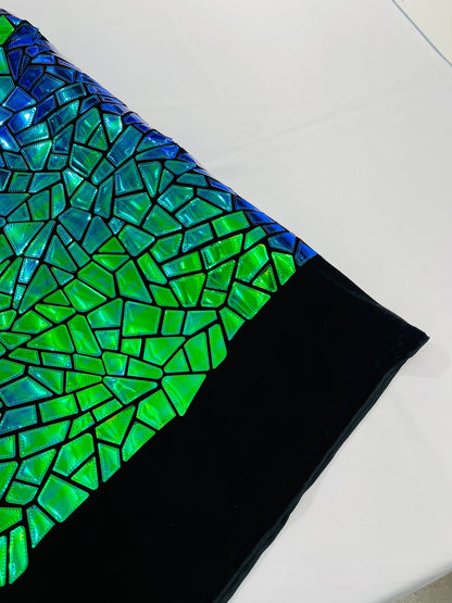 Broken Glass Sequin Velvet 58" Wide| New Creations Fabric & Foam Inc.