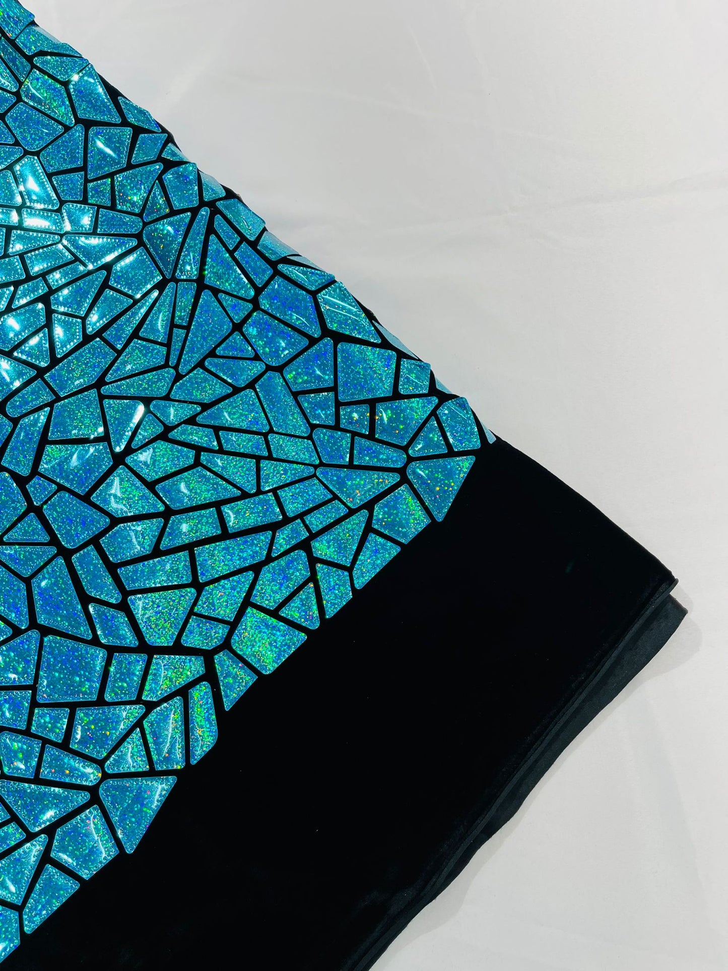 Broken Glass Sequin Velvet 58" Wide| New Creations Fabric & Foam Inc.