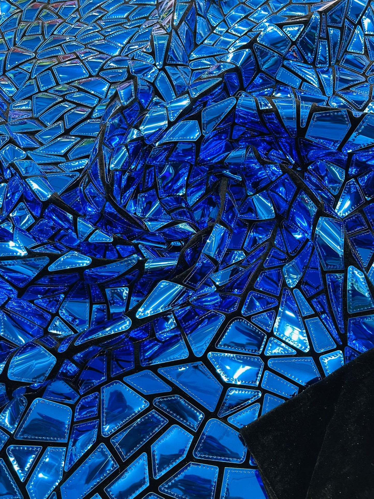 Broken Glass Sequin Velvet 58" Wide| New Creations Fabric & Foam Inc.