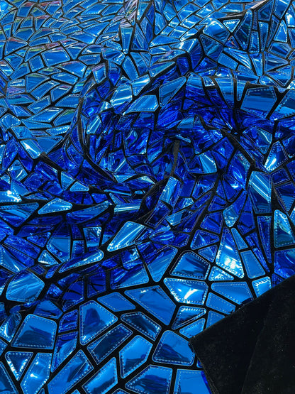 Broken Glass Sequin Velvet 58" Wide| New Creations Fabric & Foam Inc.