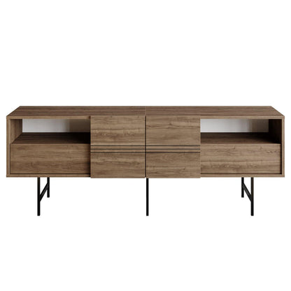 Derin 71" Media Console and TV Stand with Cabinets and Shelves for TVs up to 80"