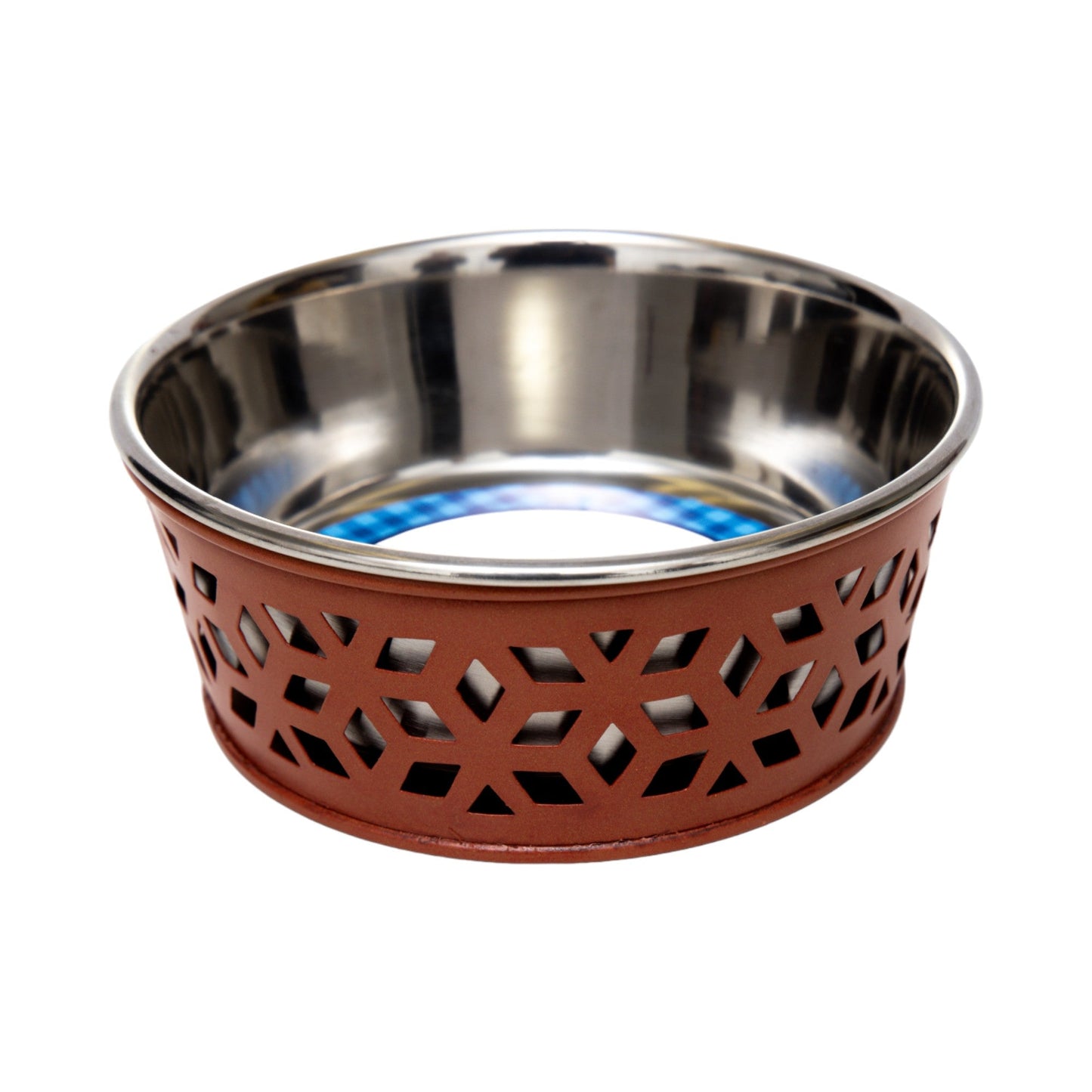 Country Living Set of 2 Stainless Steel Dog Bowls – Farmhouse Style, Ideal for Small to Medium Dogs