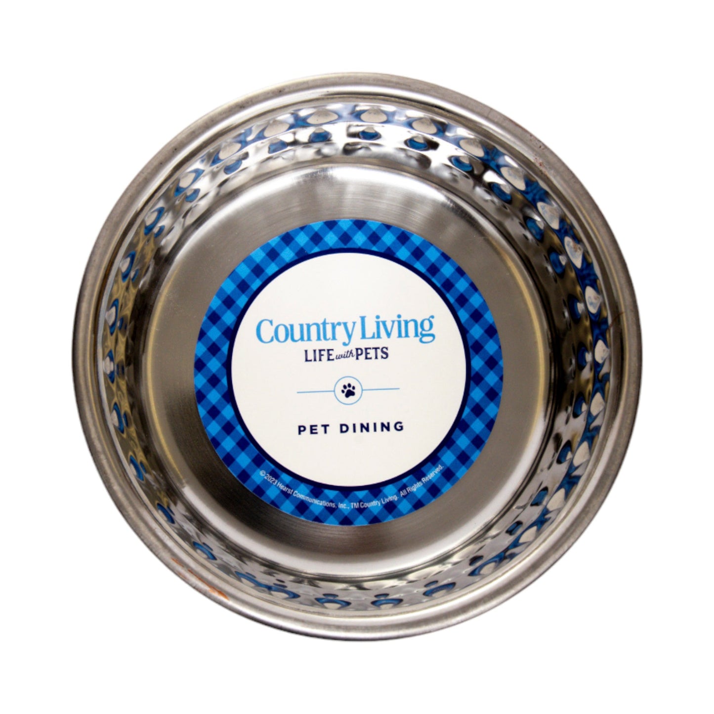 Country Living Set of 2 Hammered Stainless Steel Dog Bowls – Lavender