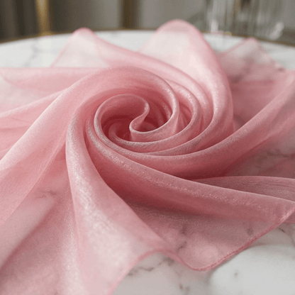 Crystal Organza Fabric by the Yard 60” Wide – Sheer Shiny Organza for Wedding Decor, Draping, Dresses, Curtains & Event Styling