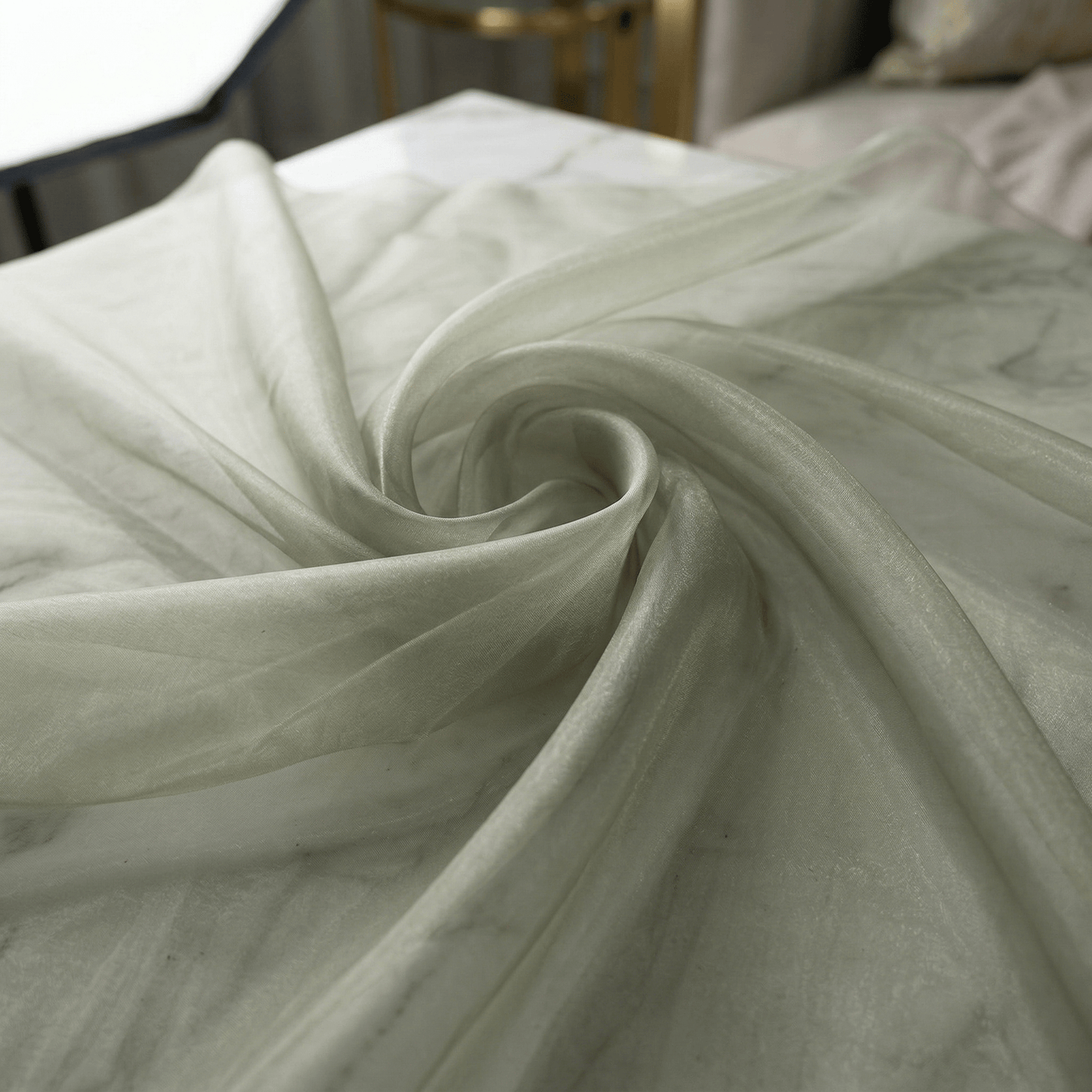 Crystal Organza Fabric by the Yard 60” Wide – Sheer Shiny Organza for Wedding Decor, Draping, Dresses, Curtains & Event Styling