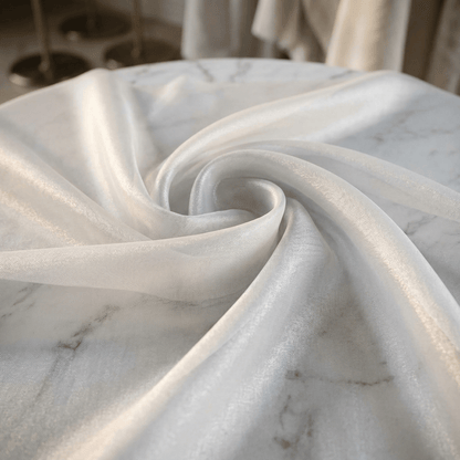 Crystal Organza Fabric by the Yard 60” Wide – Sheer Shiny Organza for Wedding Decor, Draping, Dresses, Curtains & Event Styling