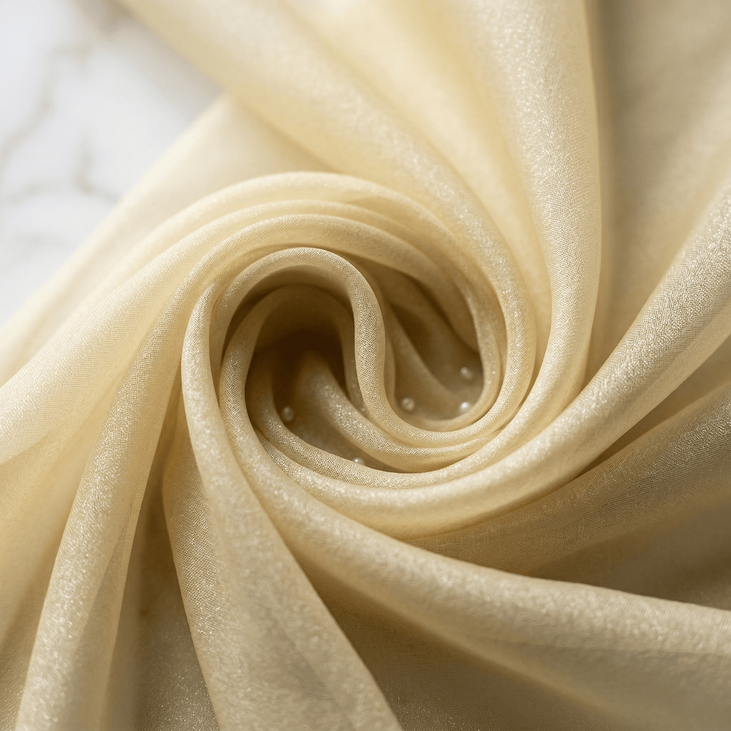 Crystal Organza Fabric by the Yard 60” Wide – Sheer Shiny Organza for Wedding Decor, Draping, Dresses, Curtains & Event Styling