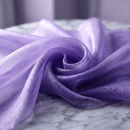 Crystal Organza Fabric by the Yard 60” Wide – Sheer Shiny Organza for Wedding Decor, Draping, Dresses, Curtains & Event Styling