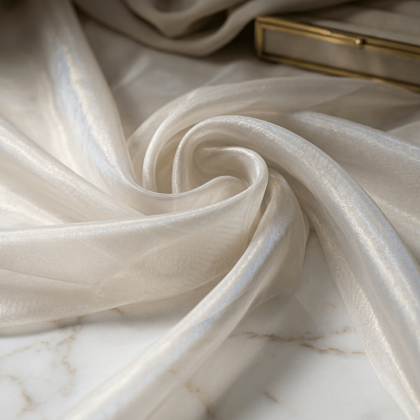 Crystal Organza Fabric by the Yard 60” Wide – Sheer Shiny Organza for Wedding Decor, Draping, Dresses, Curtains & Event Styling