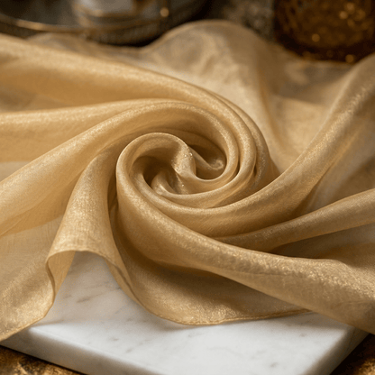 Crystal Organza Fabric by the Yard 60” Wide – Sheer Shiny Organza for Wedding Decor, Draping, Dresses, Curtains & Event Styling