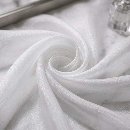 Crystal Organza Fabric by the Yard 60” Wide – Sheer Shiny Organza for Wedding Decor, Draping, Dresses, Curtains & Event Styling