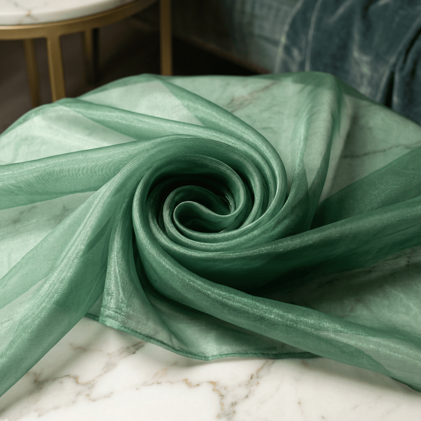 Crystal Organza Fabric by the Yard 60” Wide – Sheer Shiny Organza for Wedding Decor, Draping, Dresses, Curtains & Event Styling