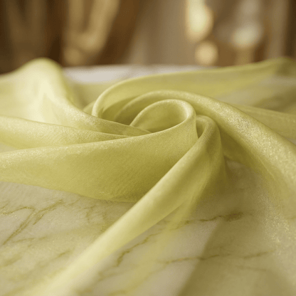 Crystal Organza Fabric by the Yard 60” Wide – Sheer Shiny Organza for Wedding Decor, Draping, Dresses, Curtains & Event Styling