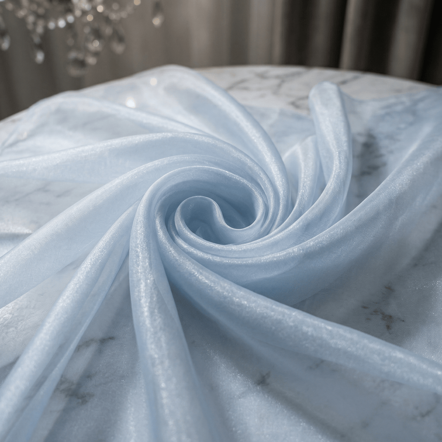 Crystal Organza Fabric by the Yard 60” Wide – Sheer Shiny Organza for Wedding Decor, Draping, Dresses, Curtains & Event Styling