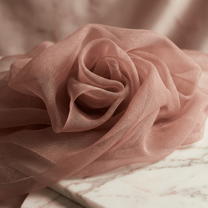 Crystal Organza Fabric by the Yard 60” Wide – Sheer Shiny Organza for Wedding Decor, Draping, Dresses, Curtains & Event Styling
