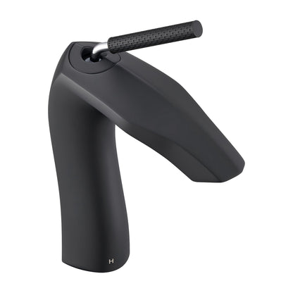 Matte Black Single Handle Basin Faucet | Brass, 7.99 in.