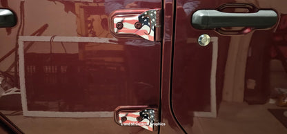 Hippy print Door hinge decals 47